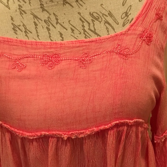 Coral Flowy Festival Dress - Picture 3 of 8